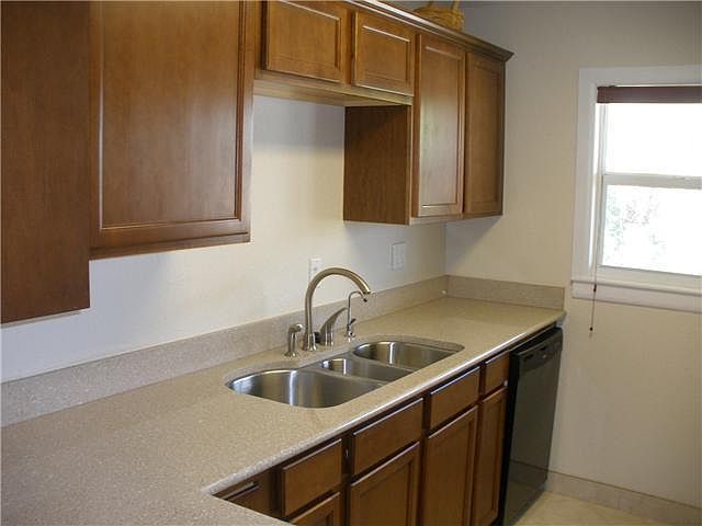 Kitchen with two windows