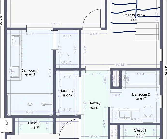 3rd fl floor plan generated with Polycam app for your reference only. Measurement Accuracy to be determined