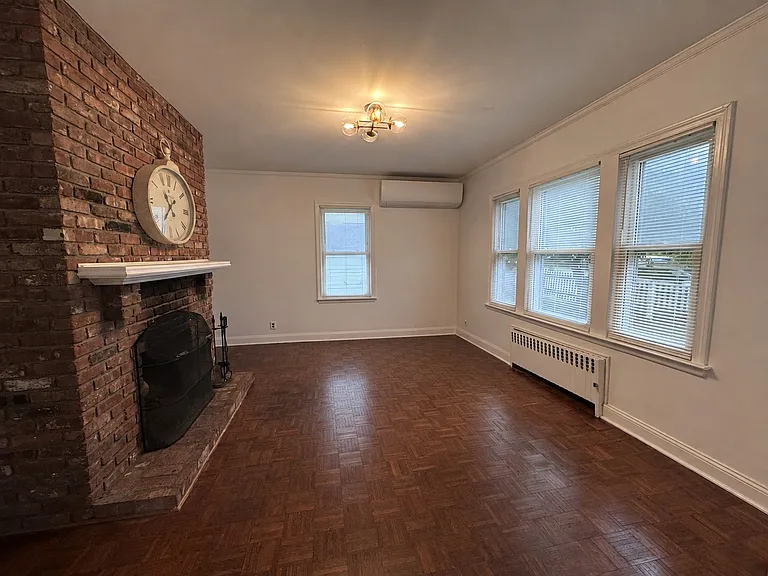 Dining area with fireplace