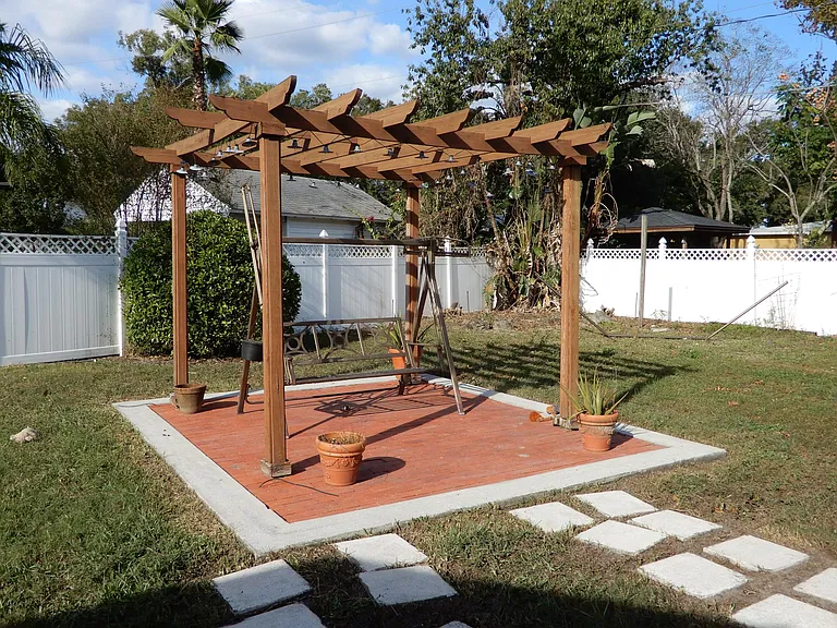 Pergola with electric lights(night time use)