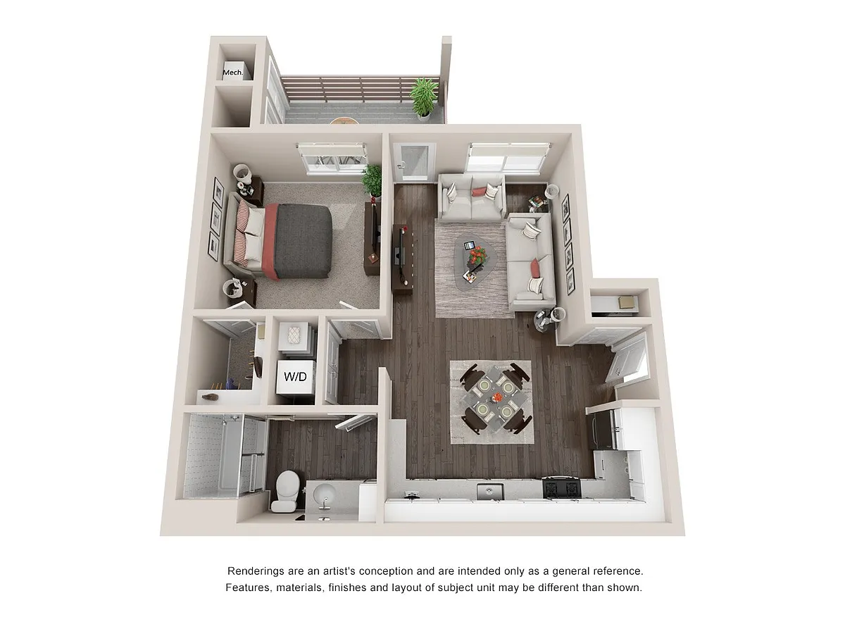 Floor plan 1 Bedroom