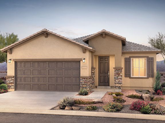 Upgrade your curb appeal with Home Exterior B with stone and window shutters plus many tasteful stuc