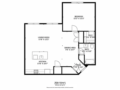 Floor plan 1 Bedroom