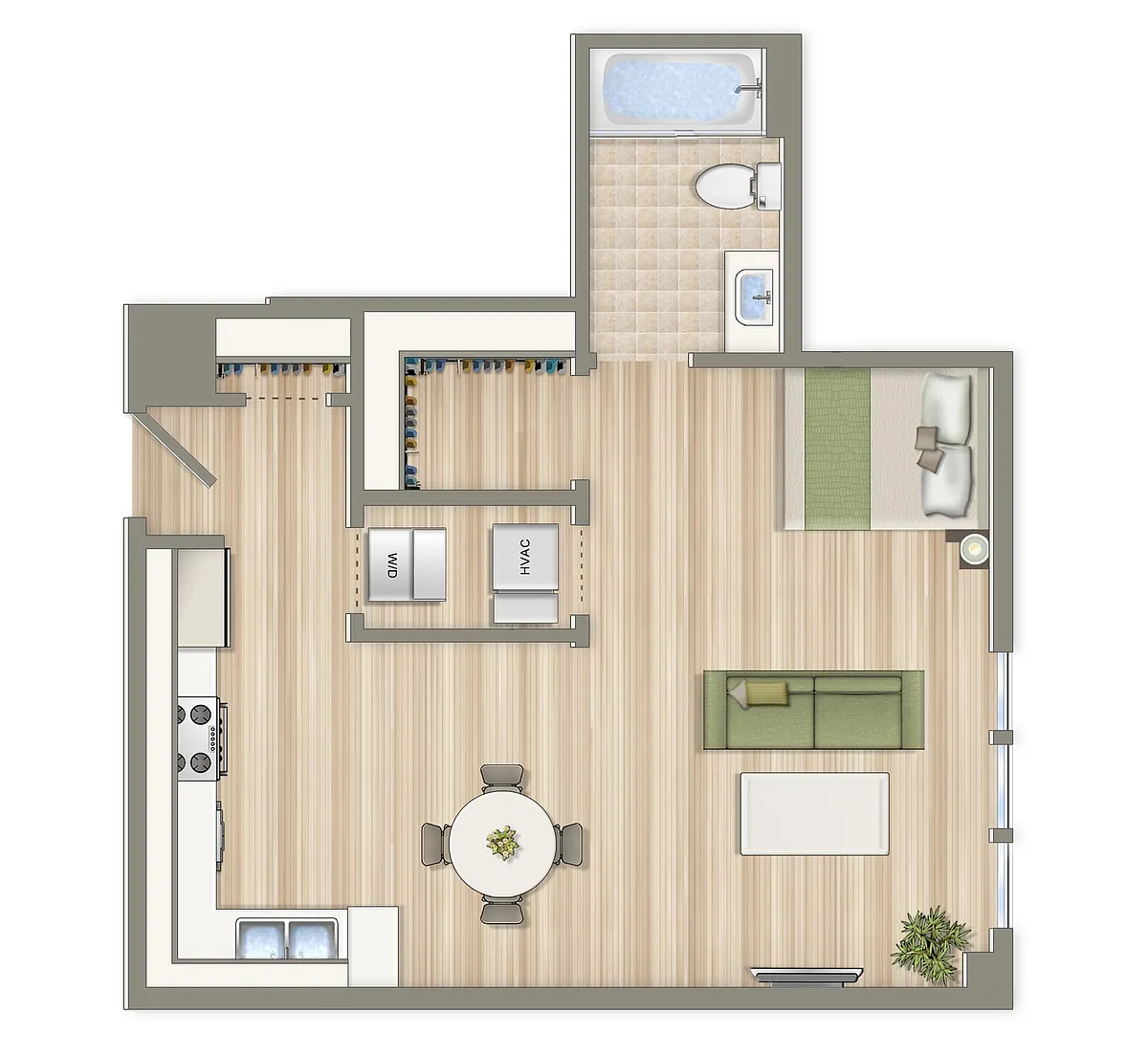 Floor plan Studio Plan B Market