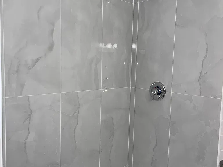 Hallway bathroom shower