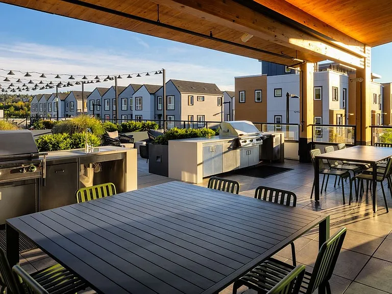 Rooftop terrace with grill area