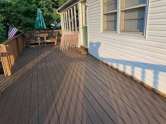 Deck and picnic table