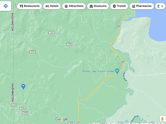 Priest Lake and property pin