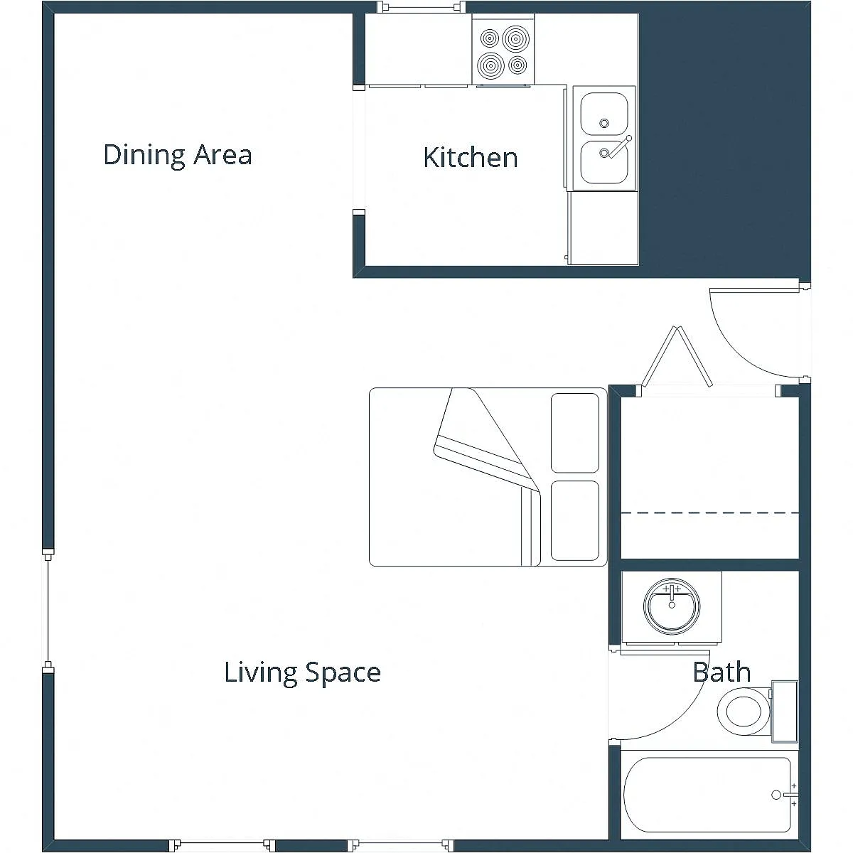 Floor plan Efficiency 01A