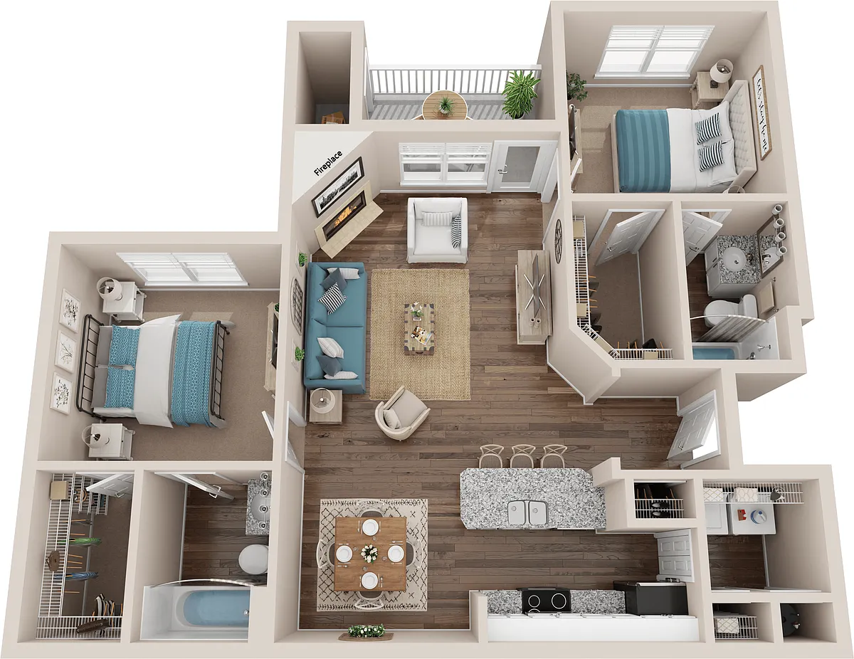 Floor plan 2x2-Classic