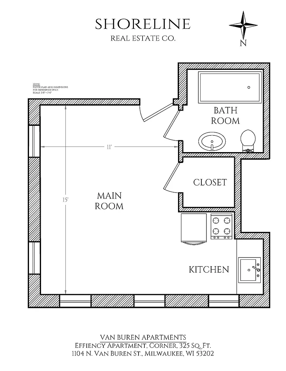Floor plan Studio Corner