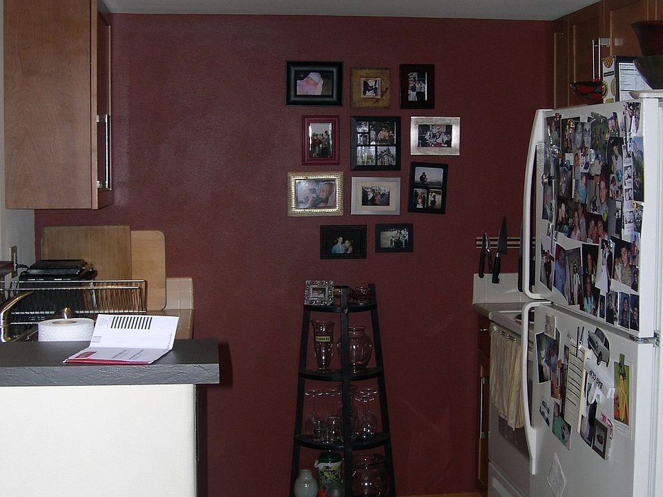 Kitchen after designer paint and halogen lighting upgrade