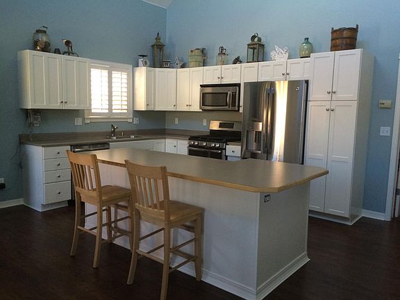 Kitchen with new hardwood floors