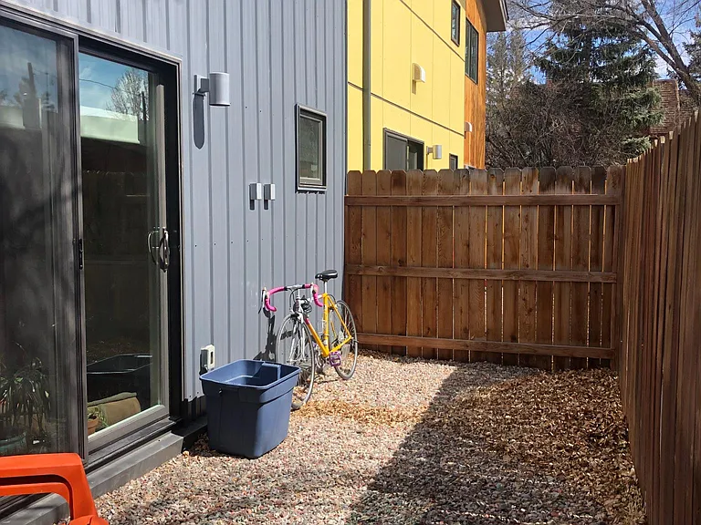 Private Backyard space with sliding door to main living space