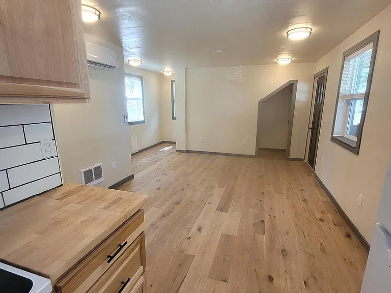 View of living room from kitchen- first floor.