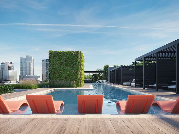 Rooftop Pool with Downtown Views