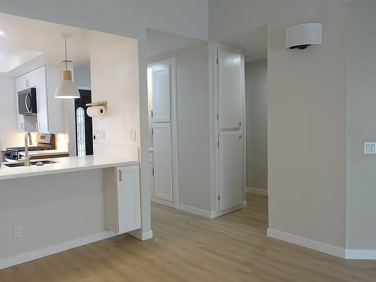 Built-In Storage: Hall Cabinet. Linen Cabinet. Undercounter cabinets.