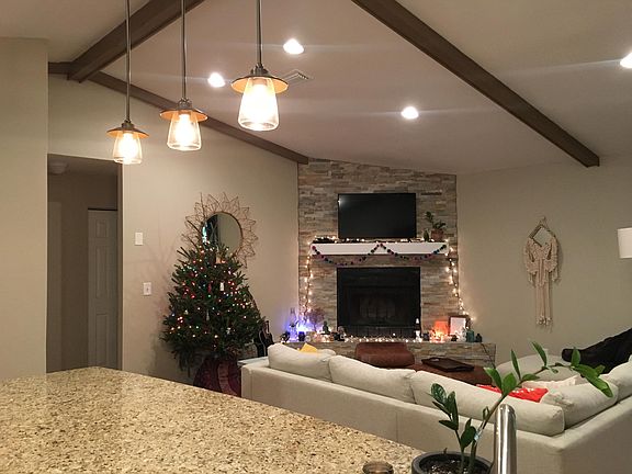 Real wood fireplace