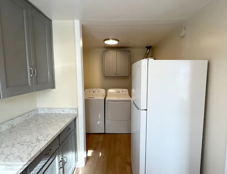 Kitchen facing laundry