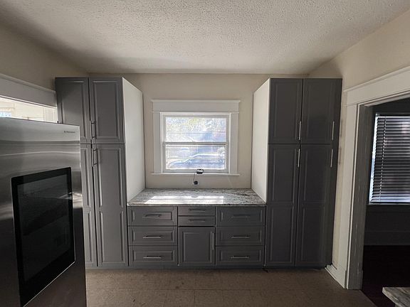 Modern built in storage in kitchen