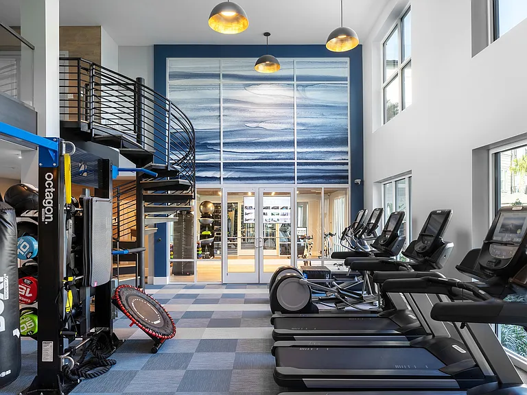 Inspiring Two-Story Fitness Center