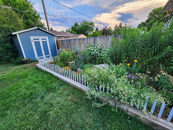 Storage shed and garden bed
