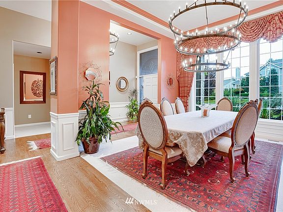 Spacious and elegant formal dining area.