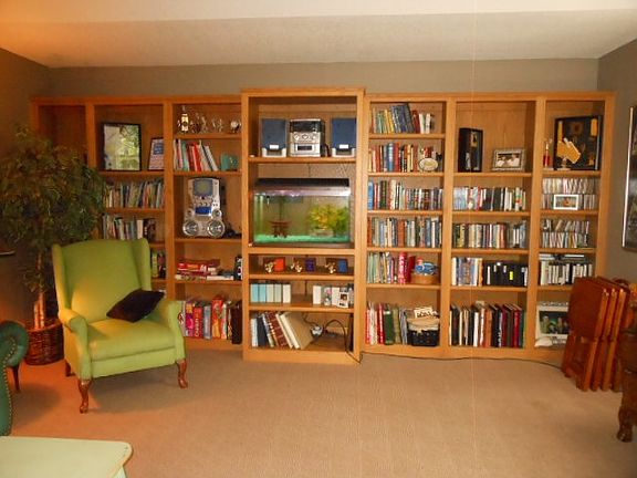 Built in bookcases  adustable