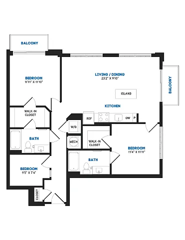 Floor plan B1BD - Chase