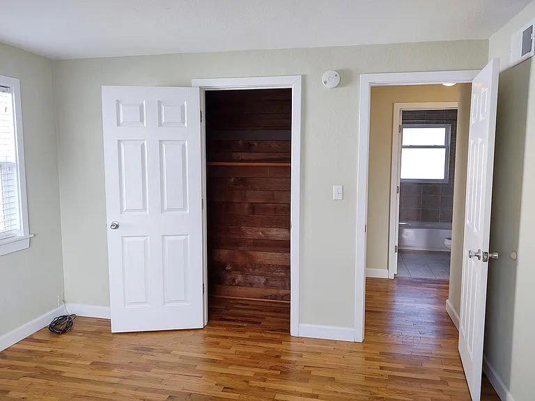 cedar lined closet in West facing bedroom