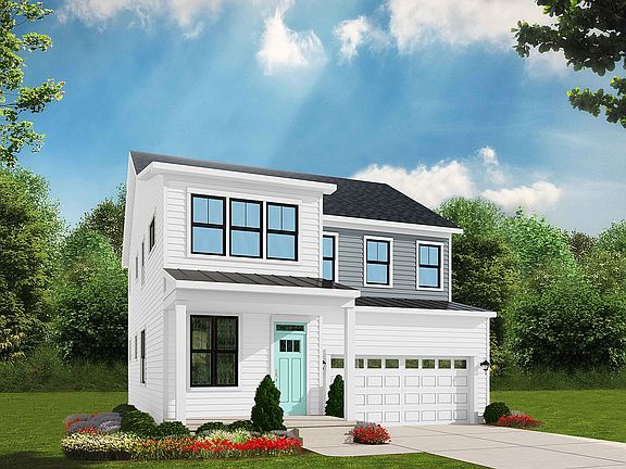 A rendering of the Monroe single family home at Snowden Bridge by Brookfield Residential.