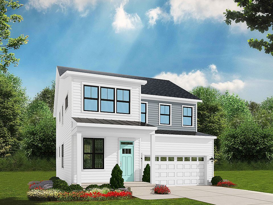 A rendering of the Monroe single family home at Snowden Bridge by Brookfield Residential.