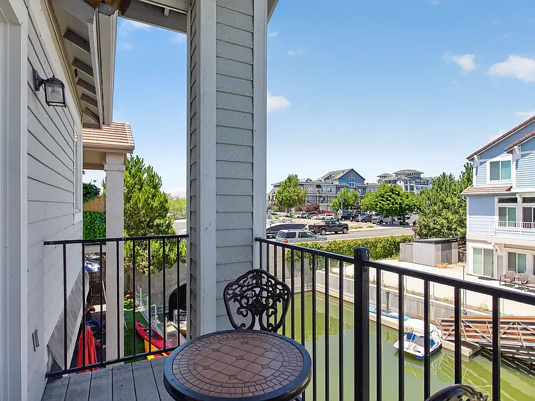 Balcony with bistro set off Masterbedroom. Marina Views