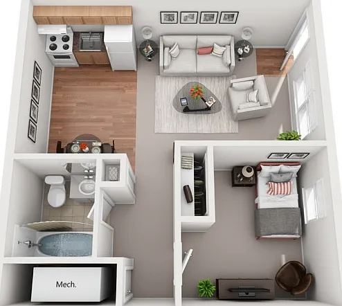 1 Bedroom Private 1 Bedroom Private