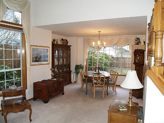 View of the formal Dining room with puch out nook for your dining room hutch.