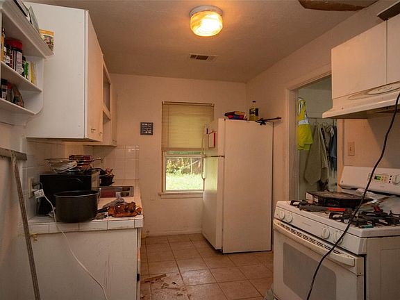 kitchen and ceiling being repair at the time of picture