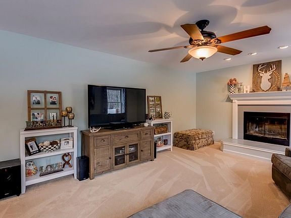 New plush carpet in family room.