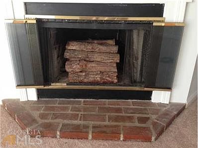 Wood burning fireplace