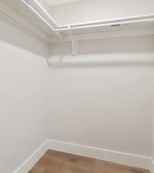 Storage galore: Dual oversized closets providing ample space for even the most extensive wardrobe.