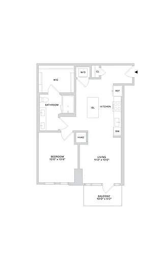 Floor plan B61 1X1