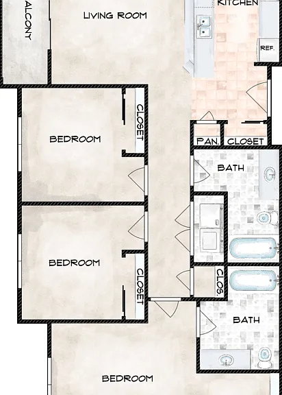 3x2 Floorplan Diagram