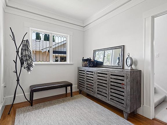 Front foyer - shared entryway to upper and lower units.