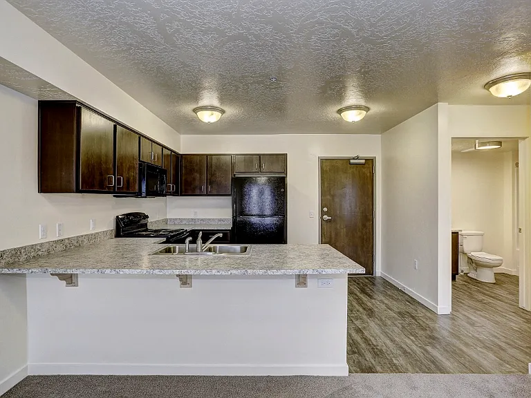 Kitchen from dining area