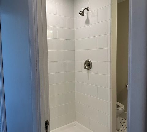 Walk-in shower.