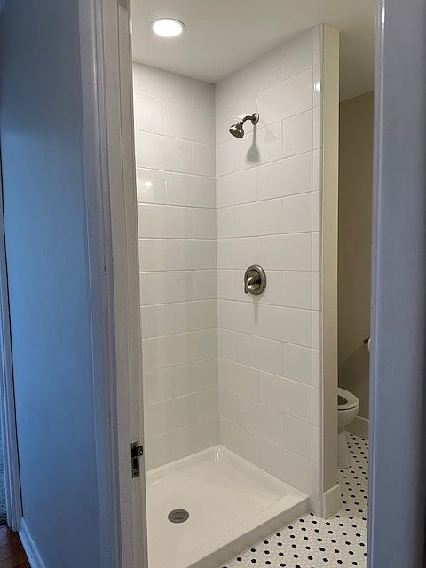 Walk-in shower.