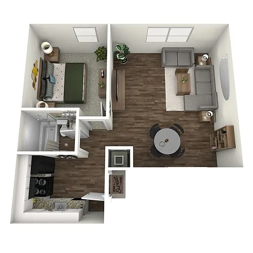 Floor plan Sandcastle 1X1