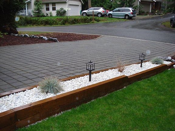 Paved level driveway