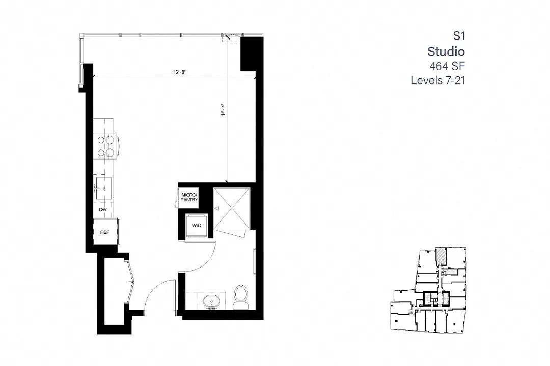 Floor plan S1 Studio