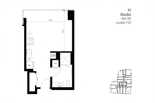 Floor plan S1 Studio