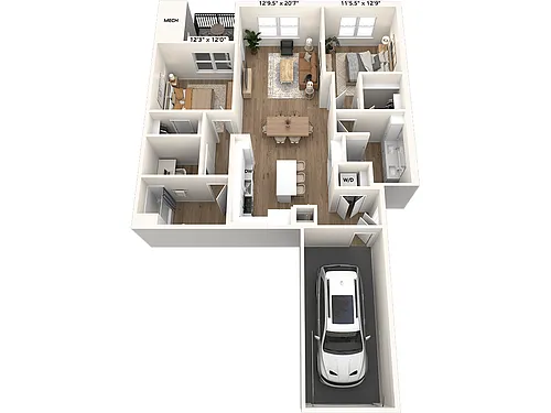 Floor plan B3 Den-Direct Garage-1238-Scheme I